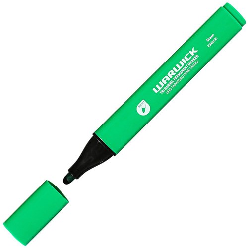 Warwick Tri Barrel Permanent Marker Bullet Tip Green