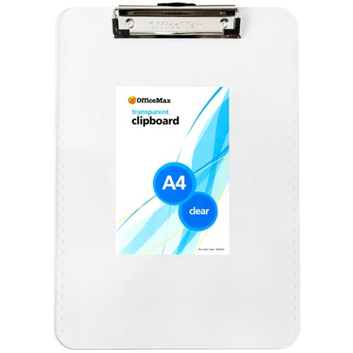 OfficeMax Transparent Clipboard A4 Clear
