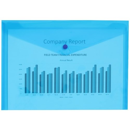 OfficeMax Polypropylene Document Wallet A4 Blue