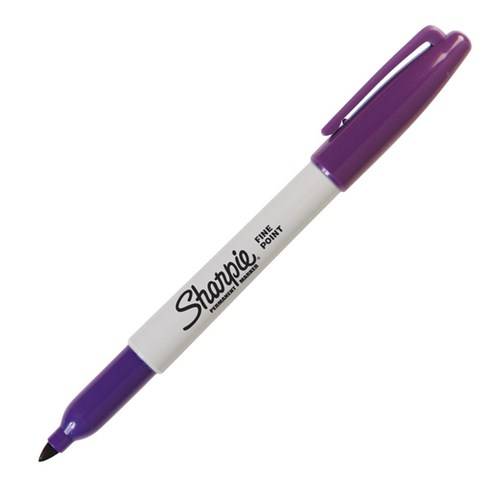 Sharpie Purple Permanent Marker Fine Tip