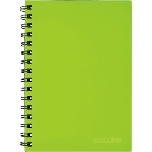 Collins A5 Hardcover Spiral Notebook Lime Green 200 Pages OfficeMax