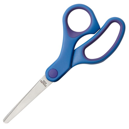 OfficeMax Blunt End Kids Scissors Softgrip Handles 160mm Blue