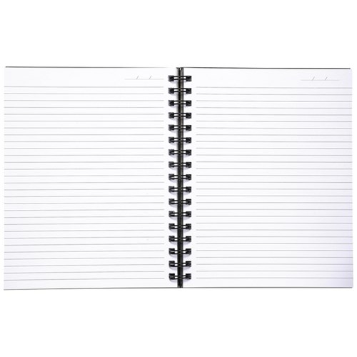 Collins A5 Hardcover Spiral Notebook Black 200 Pages