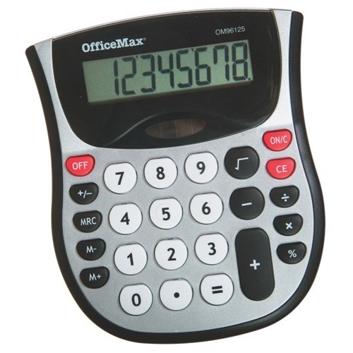 OfficeMax OM96125 Desktop Calculator 8 Digit Small OfficeMax MySchool
