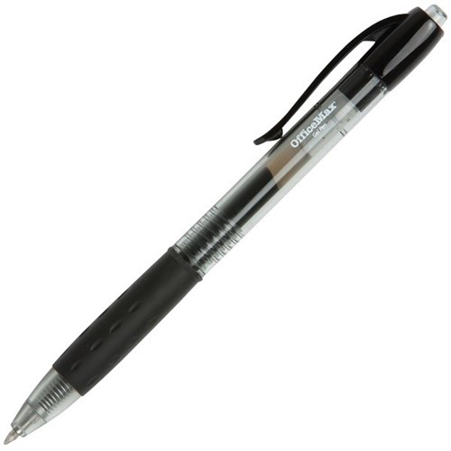 OfficeMax Black Rollerball Gel Pen 0.7mm Fine Tip