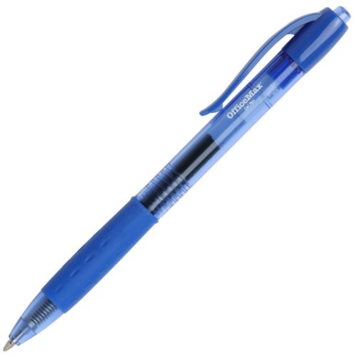 OfficeMax Blue Rollerball Gel Pen 0.7mm Fine Tip