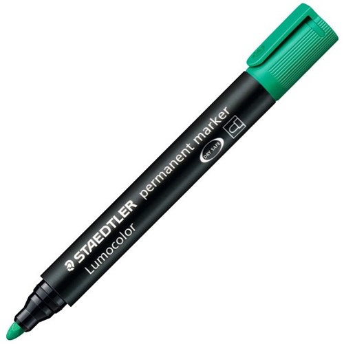 Staedtler Lumocolor 352 Green Permanent Marker Bullet Tip OfficeMax