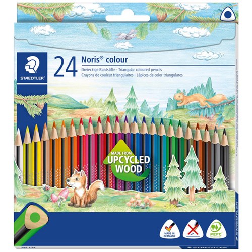 Staedtler Noris Coloured Pencils Triangular, Pack of 24