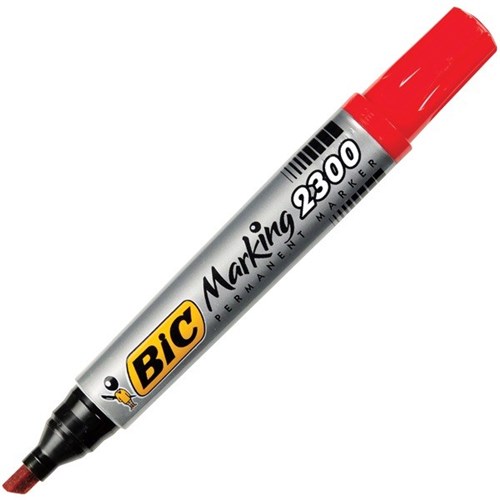 BIC ECOlutions 2300 Red Permanent Marker Chisel Tip