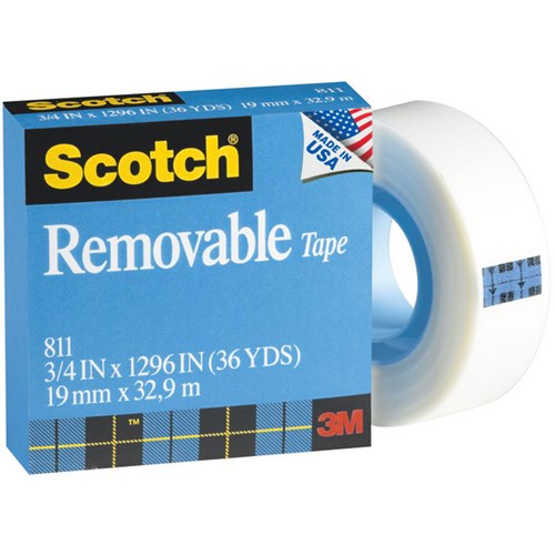 Scotch  811 Removable Tape 19mm x 33m