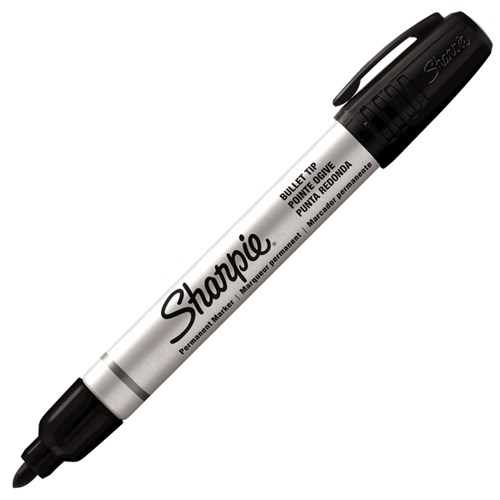 Sharpie Aluminium Black Permanent Marker Bullet Tip