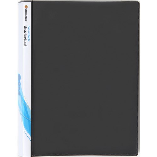 OfficeMax A4 Display Book Insert Cover 40 Pocket Black