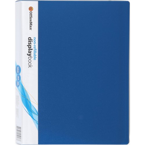 OfficeMax A4 Display Book 40 Pocket Blue