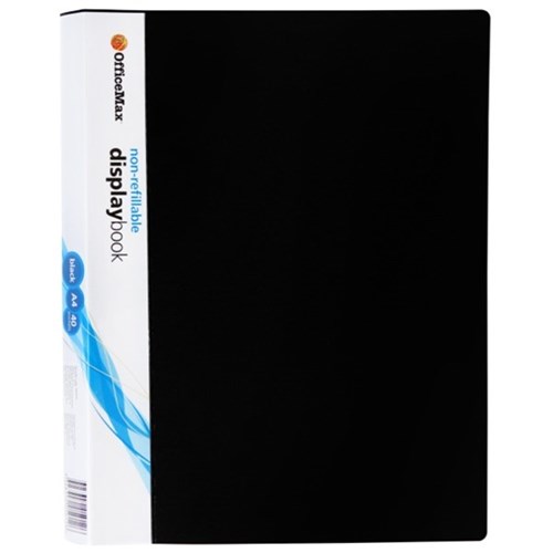 OfficeMax A4 Display Book 40 Pocket Black