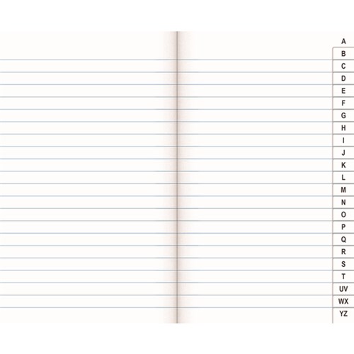 Warwick 5B1 Notebook Indexed 7mm Ruled 165x100mm 32 Leaves
