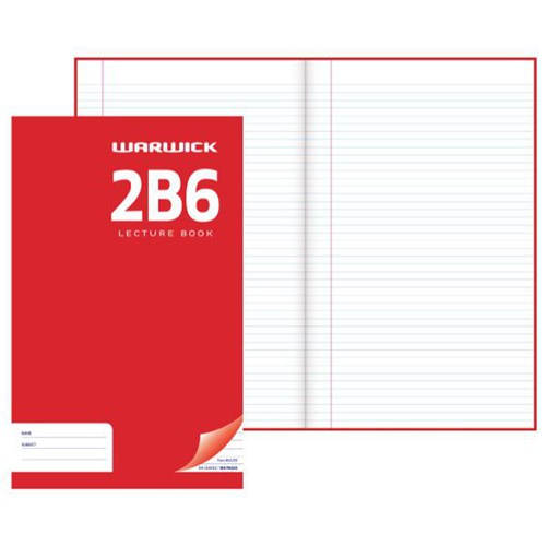 Warwick 2B6 Hardcover Lecture Book Foolscap 7mm Ruled 94 Leaves