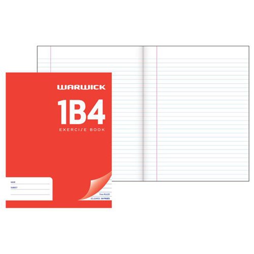 Warwick 1B4 Exercise Book 7mm Ruled 32 Leaves