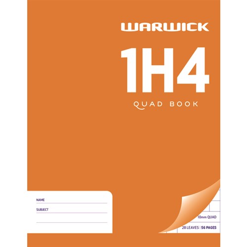 Warwick 1H4 Exercise Book 10mm Quad 28 Leaves