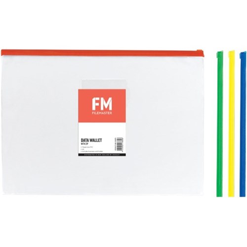FM PVC Transparent Data Wallet With Zip Lock A4