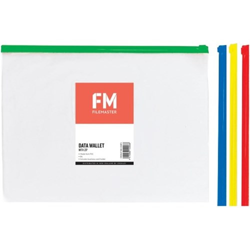 FM PVC Transparent Data Wallet With Zip Lock B4