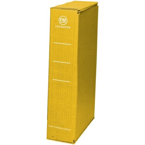 FM Coloured Storage Box File Foolscap Yellow