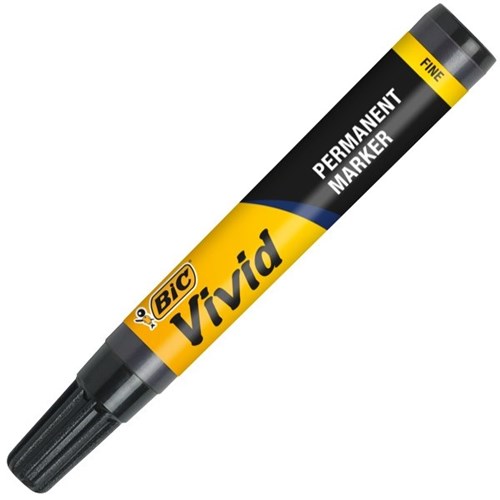 BIC Vivid Black Permanent Marker Fine Bullet Tip OfficeMax MySchool
