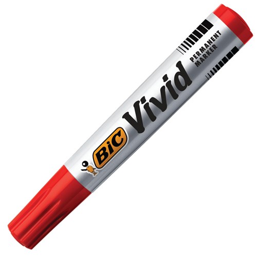 BIC Ecolutions Vivid Red Permanent Marker Bullet Tip