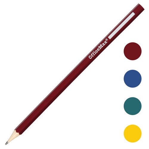 OfficeMax HB Pencil With Nameplate Assorted Colour
