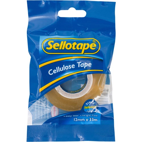 Sellotape 1100 Cellulose Tape 12mm x 33m Clear