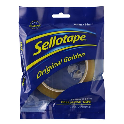 Sellotape Original Golden Cellulose Tape 18mm x 66m Clear