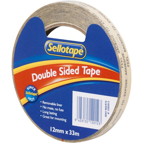 Sellotape 1205 Double Sided Tape 12mm x 33m