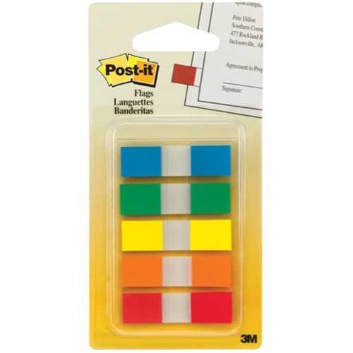 Post-it® Portable Flags 683-5CF Assorted Colours 100 Flags