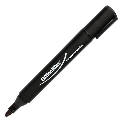 OfficeMax Black Permanent Marker Bullet Tip