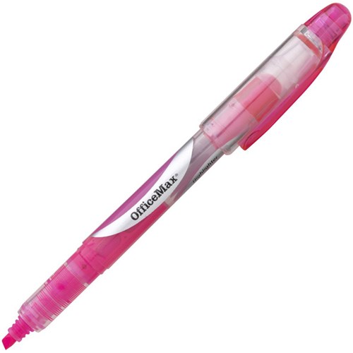 OfficeMax Pink Pen Style Highlighter Chisel Tip