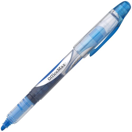 OfficeMax Blue Pen Style Highlighter Chisel Tip