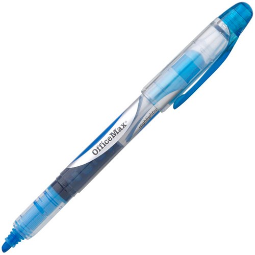 OfficeMax Blue Pen Style Highlighter Chisel Tip