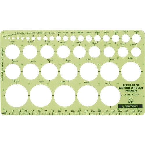Staedtler 977-501 Circle Template 127x216mm