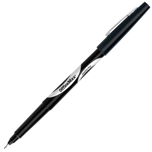 OfficeMax Black Fine Line Pen 0.5mm Fine Tip