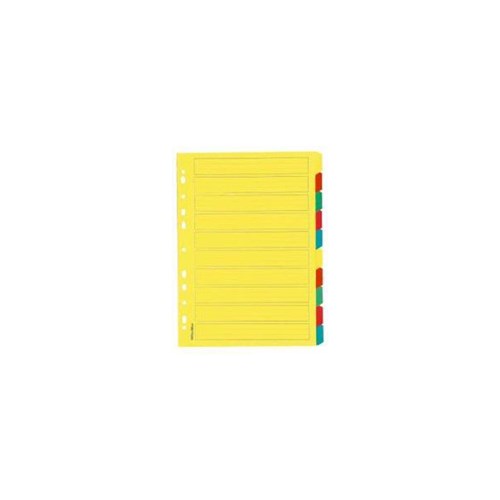 OfficeMax Index Dividers 10 Tab A4 Cardboard Coloured