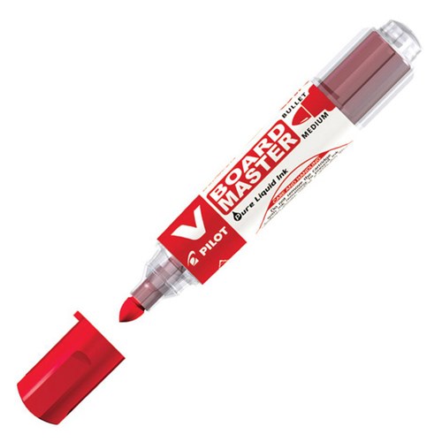 Pilot V Board Master Red Refillable Whiteboard Marker Bullet Tip