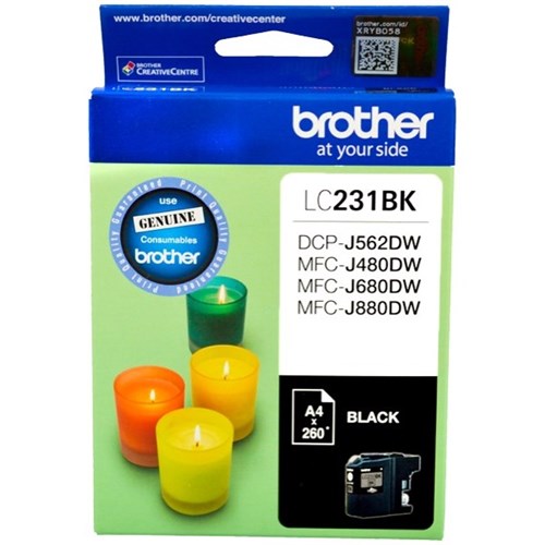 Brother LC231BK Inkjet Cartridge, Black
