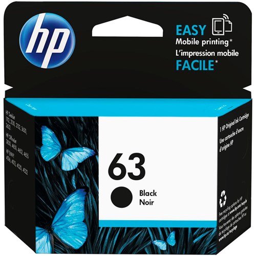 HP 63 Black Ink Cartridge F6U62AA