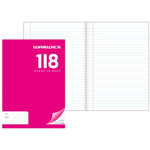 Warwick 1I8 Exercise Book 9mm Ruled 64 Pages