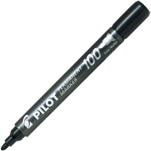 Pilot SCA-100 Black Permanent Marker Fine Bullet Tip