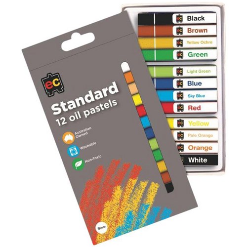 EC Jumbo Oil Pastels Standard Colours, Pack of 12
