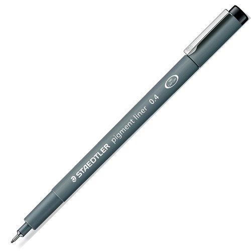 Staedtler Mars Graphic Black Pigment Liner Pen Fine Tip 0.4mm
