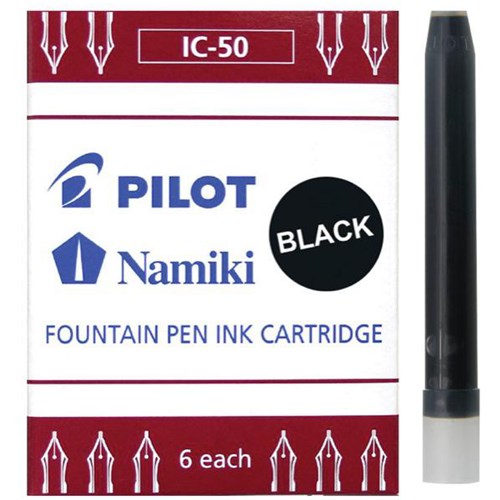 Pilot Fountain Pen Ink Cartridge Refills, Pack of 6