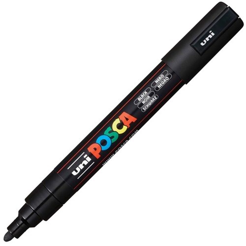 uni POSCA Black Paint Marker Pen Bullet Medium PC5-MBK