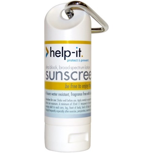 Help-It Sunscreen SPF50 Bottle With Carabiner 75ml