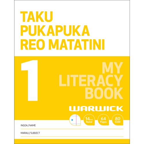 Warwick My Literacy Book 1 Taku Pukapuka Reo Matatini 14mm Ruled & Blank 64 Pages